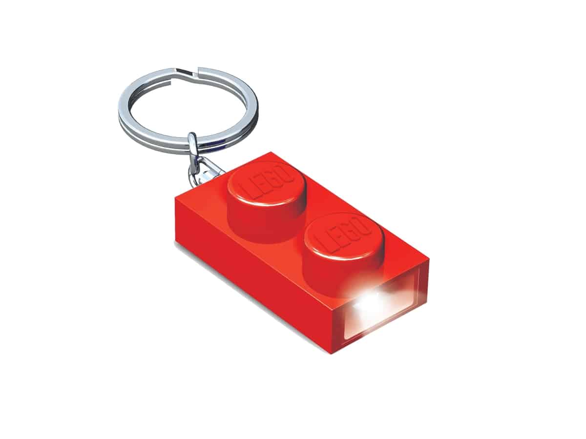 lego 5004264 klicenka s baterkou ve tvaru kostky 1 x 2 cervena