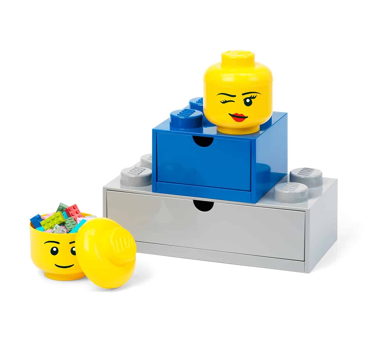 miniaturni lego 5006211 ulozny box hlava minifigurky mrkajici