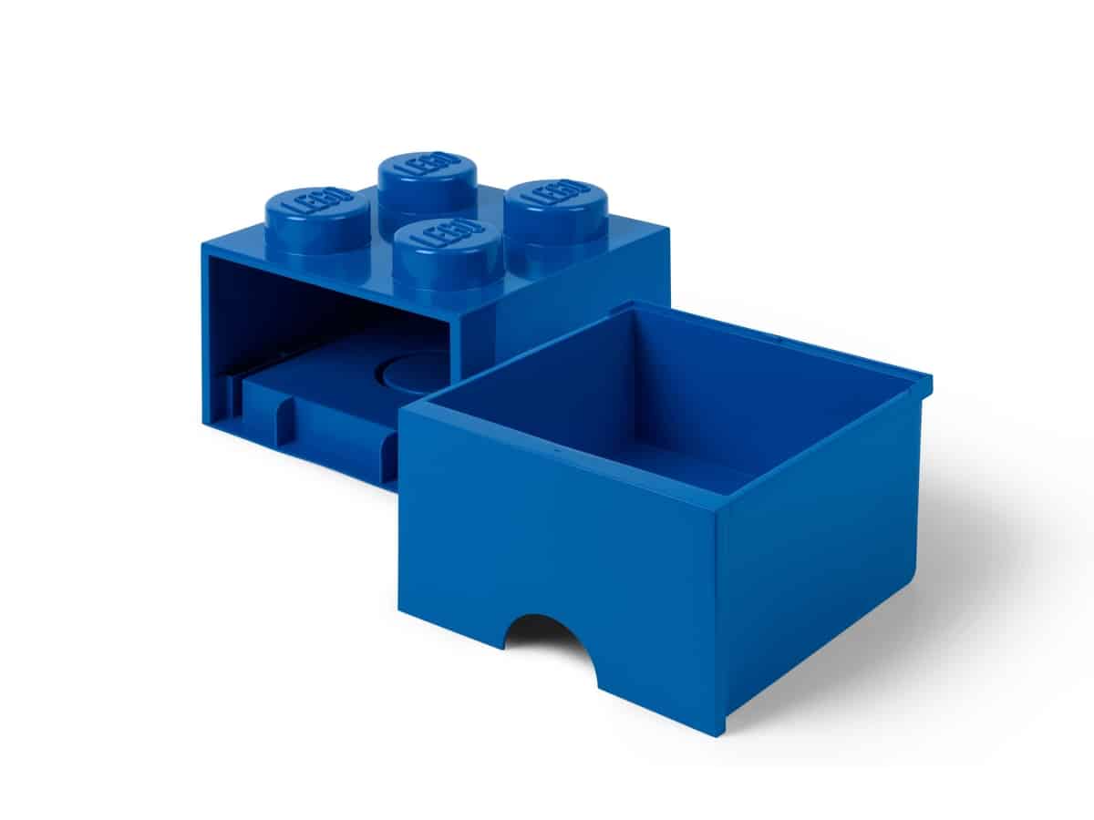 lego 5006130 modry ulozny box ve tvaru kostky se 4 vystupky