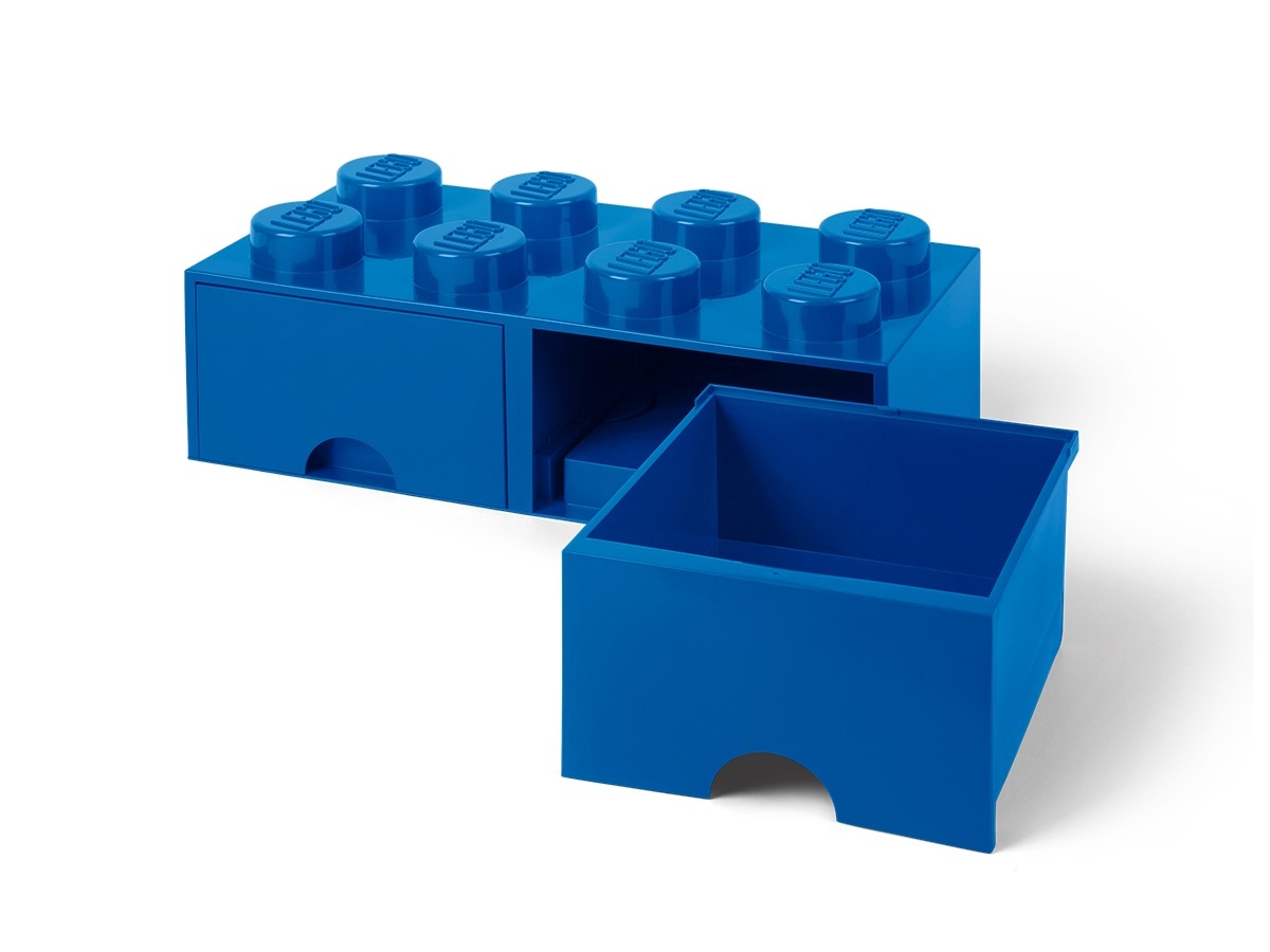 lego 5006143 modry ulozny box ve tvaru kostky s 8 vystupky