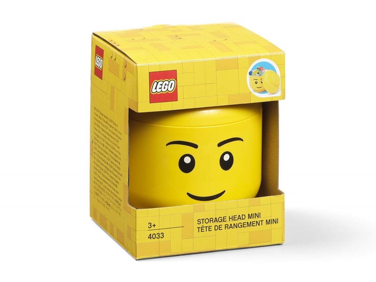 lego 5006258 miniaturni ulozny box hlava chlapce jasne zluta